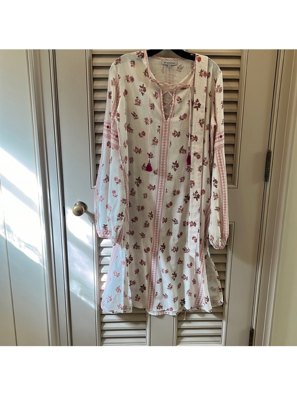 D’ascoli Cotton balloon sleeve dress size M